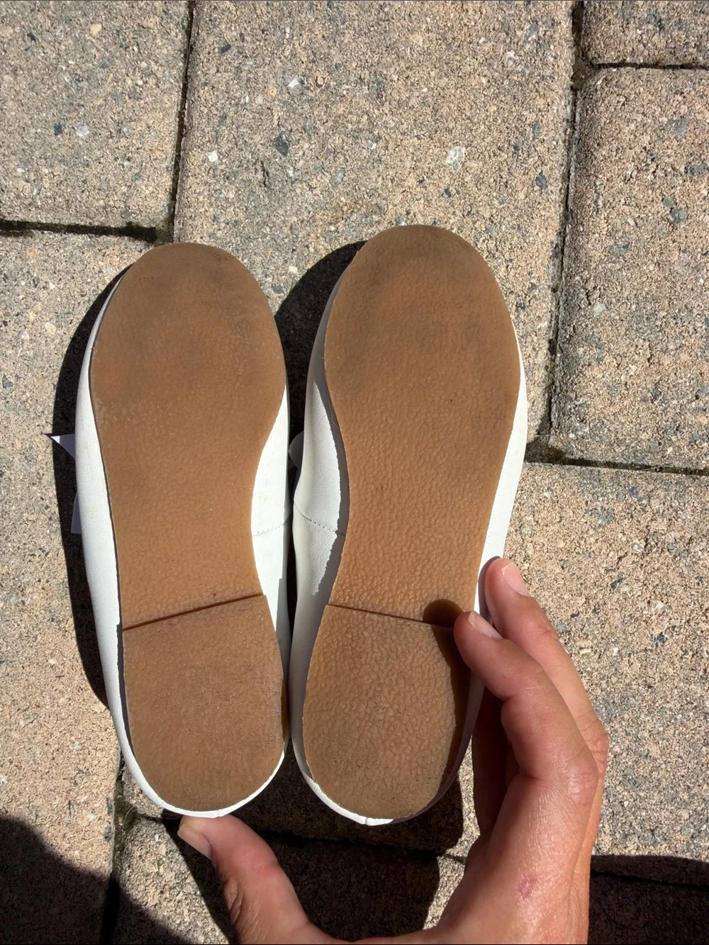 L’Amour White Girls Bow Mary Jane Flats